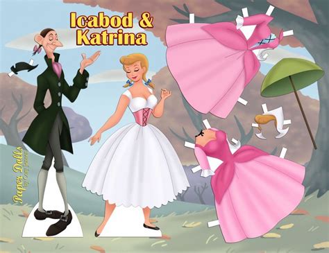 Ichabod Crane And Katrina Paper Dolls Disney S Legend Of Sleepy Hollow