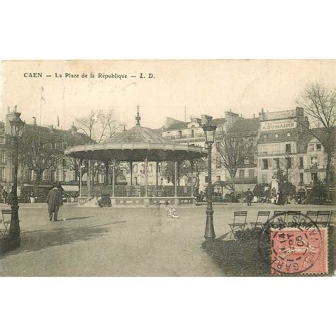 carte postale ancienne 14 CAEN Top Promotion Place de la République