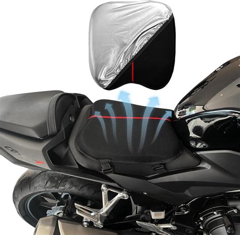 Amazon Motorcycle Gel Seat Cushion With Seat Pad Sunshade Cover