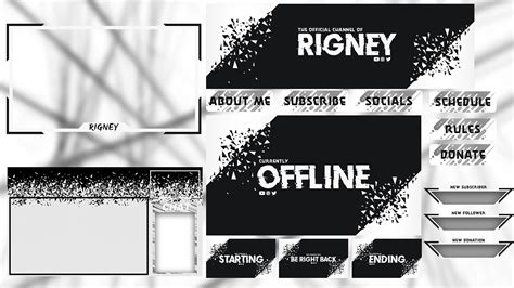 black and white twitch overlay :: Behance