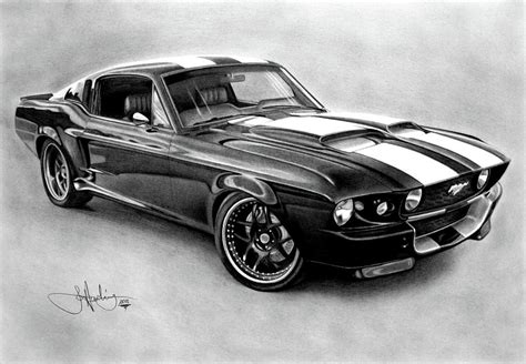 Mustang Gt 350 Drawing By John Harding Pixels