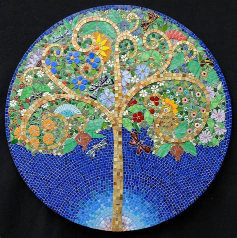 Treeoflife Mosaic Tree Art Glass Mosaic Art Mosaic Artwork