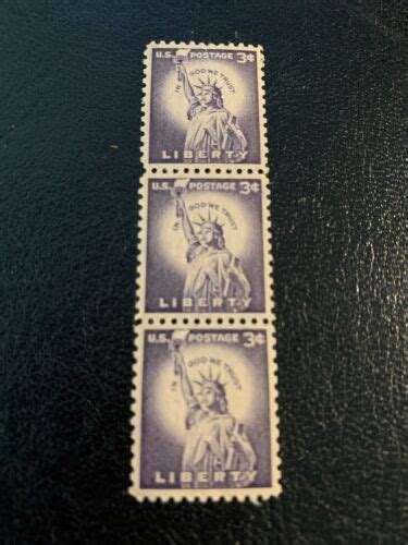 Mavin 3 Ea Rare 1954 3 Cent Us Postage Stamp Deep Purple Statue Of