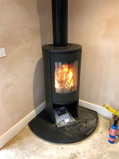 Corner Log Burner Installation Four Marks Alton Hampshire Log