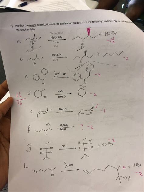 Solved Predict the major substitution and/or elimination | Chegg.com