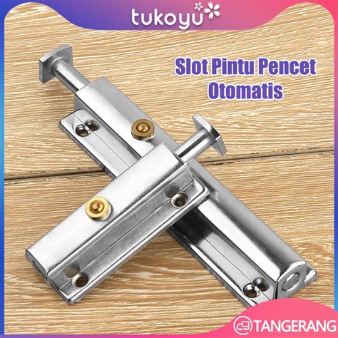 Jual Slot Pintu Pencet Otomatis Inci Inci Grendel Pencet Otomatis