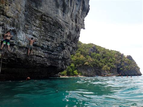 Deep Water Solo Krabi Rock Climbing