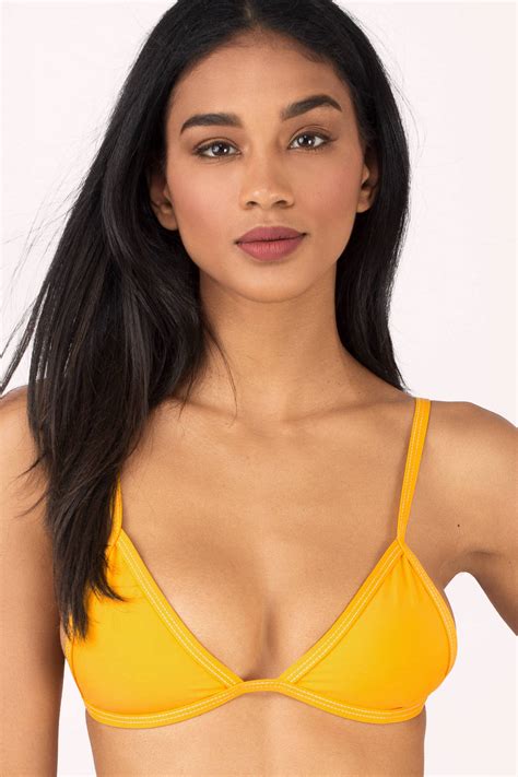Jett Bikini Top In Mango 43 Tobi US