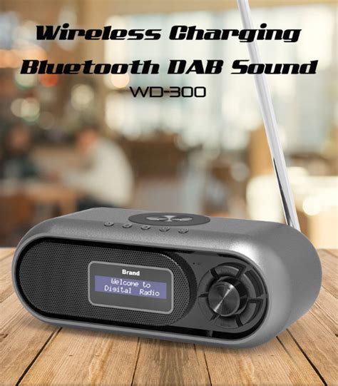 China Wireless Charging Dab Fm Clock Radio Speaker Dab Digital Radio With Display On Global