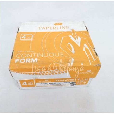 Jual CONTINUOUS FORM 4 Ply Kertas Komputer Paperline 9 5 X 11 CF K4 W