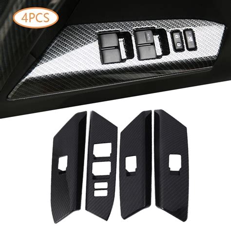 4 Stuks Carbon Fiber Venster Controle Paneel Deurk Grandado