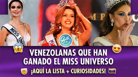 Venezolanas Que Han Ganado El Miss Universo Solo En Venezuela