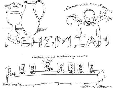 Nehemiah Kids Coloring Page Coloring Pages