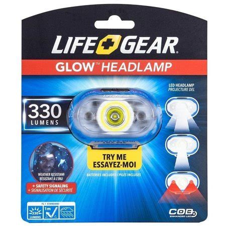 Life Gear Multifunction Glow Headlamp Aaa Battery Alkaline Battery