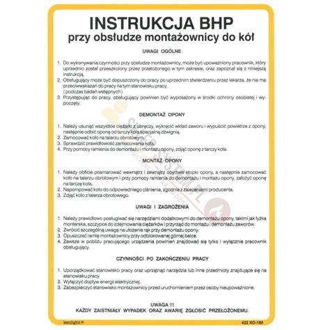 Instrukcja Bhp