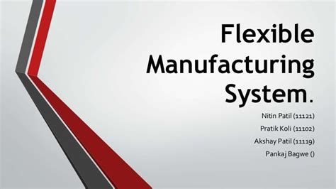 Flexible Manufacturing Systemfms