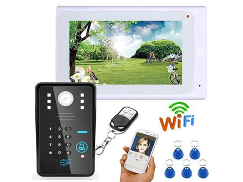 Inch Wired Wireless Wifi Rfid Password Video Door Phone Doorbell