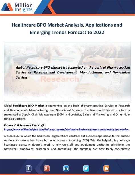 Ppt Healthcare Bpo Market Analysis Applications And Emerging Trends Forecast To 2022