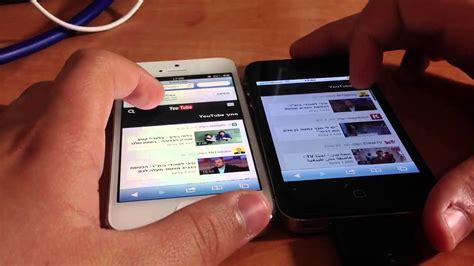 Iphone 5 Vs Iphone 4 השוואה Youtube