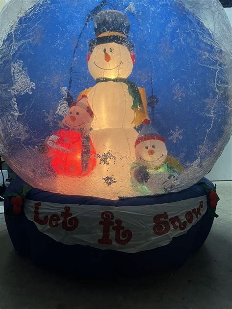 Rare 2005 Airblown Inflatable Gemmy 6 Ft Snowman Christmas Snow Globe
