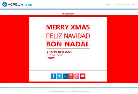 Christmas postcard template email: Happy New Year | Acrelia News