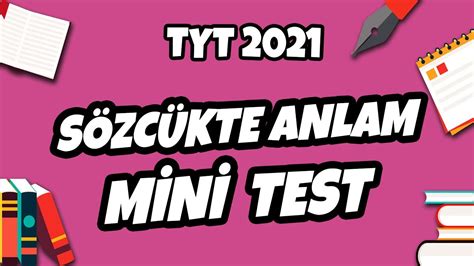 TYT Sözcükte Anlam Mini Test TYT Türkçe 2022 hedefekoş YouTube