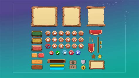 Game Ui Pack Wood Theme In 2d Assets Ue Marketplace