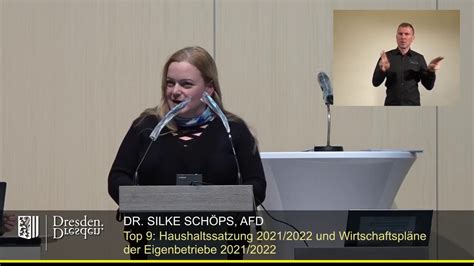 Dr Silke Schöps Rede zum Doppelhaushalt 2021 22 im Dresdner Stadtrat