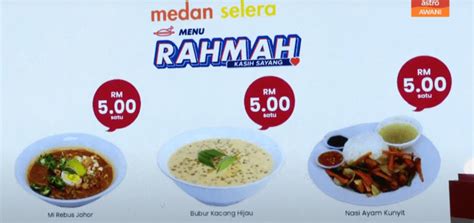 Menu Rahmah Rm Makan Tengah Hari Malam Bawah Harga Rm Di Premis