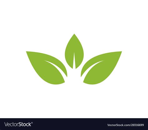 Green Leaf Ecology Nature Element Icon Go Vector Image