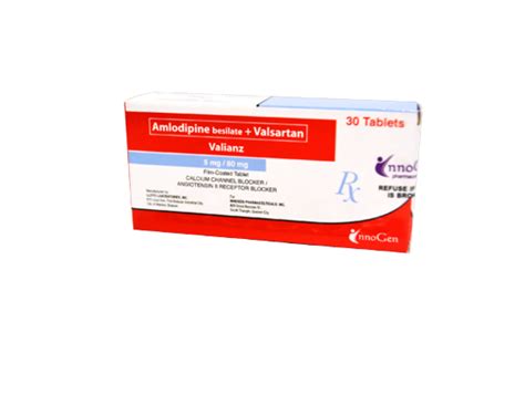 Valianz Amlodipine Besilate Valsartan 5mg 80mg Film Coated Tablet 1
