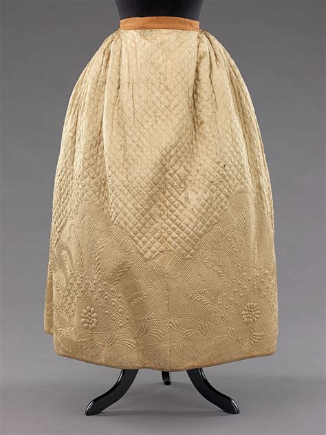 1795 France Petticoat Silk Cotton 18th Century Clothing 18th