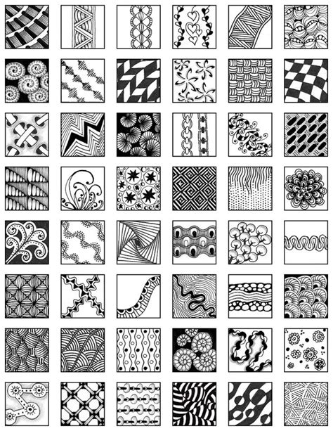 Zentangle My Zentangle Doodle Reference Sheet 2 Zentangle Patterns