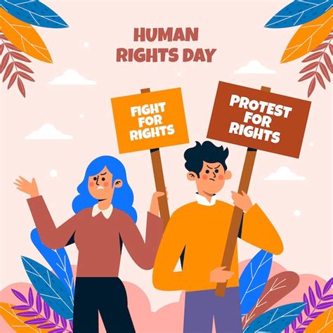 Free Vector | Flat illustration for human rights day celebration