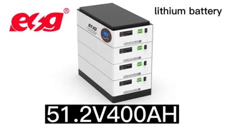 Esg Stacked 51 2v 400ah Lithium Lifepo4 Solar Rechargeable Battery China Stacked Lithium