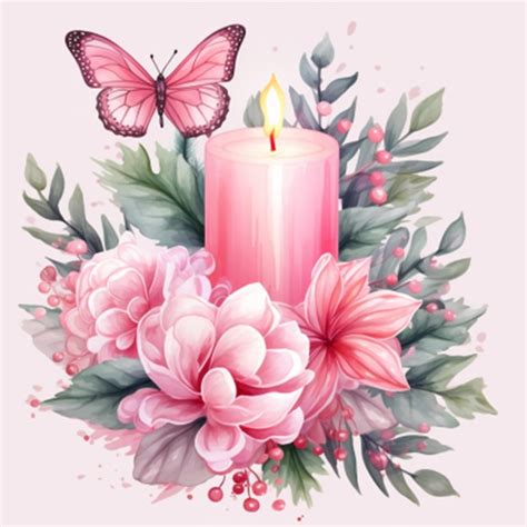 Premium Ai Image Watercolor Candles