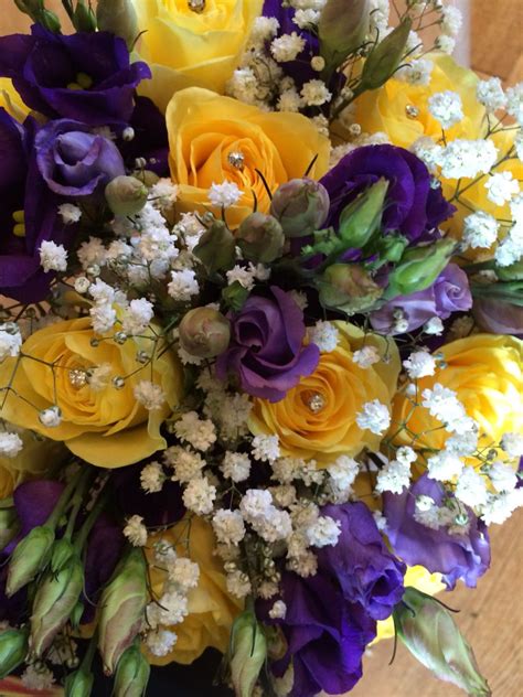 Yellow and purple wedding flowers Yellow Purple Wedding, Coral Wedding ...