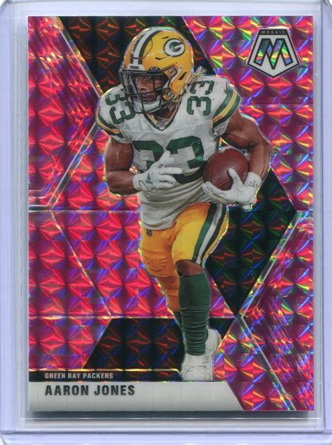 Panini Mosaic Football Nfl Aaron Jones Pink Camo Prizm Packers