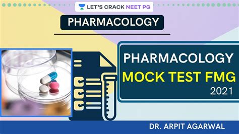 Pharmacology Mock Test FMG NEET PG 2021 Dr Arpit Agarwal YouTube