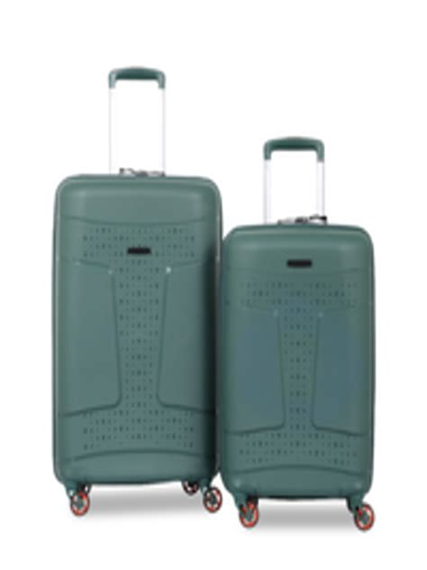 Buy Polo Class Set Of 2 Green Textured Trolley Bag Trolley Bag For