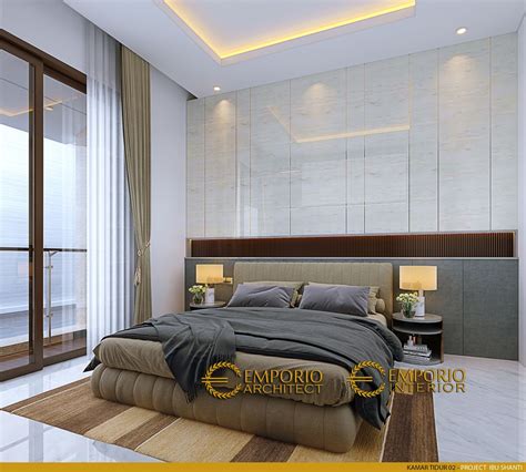 Desain Kamar Tidur Interior Rumah Modern 2 Lantai Ibu Shanti Di Solo