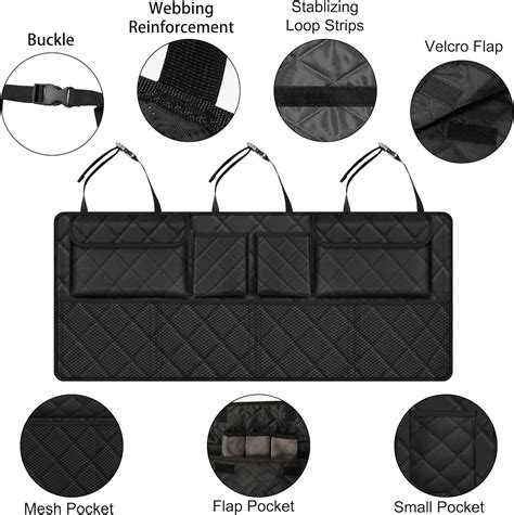 Femuar Car Trunk Organizer Large Capacity Backseat Trunk Organizer