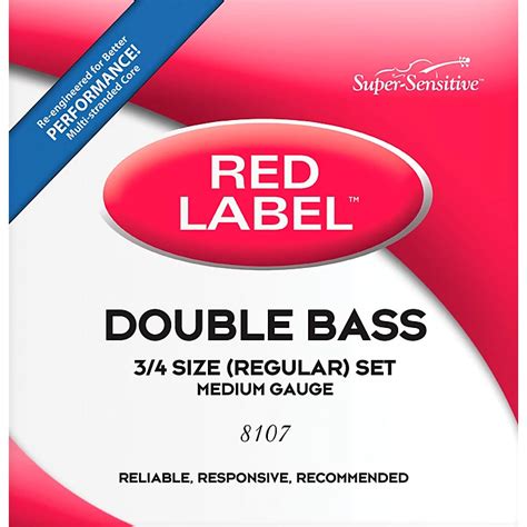 Super Sensitive Red Label Series Double Bass String Set Music And Arts