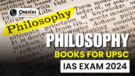 Philosophy Books For UPSC IAS Exam 2024 PWOnlyIAS