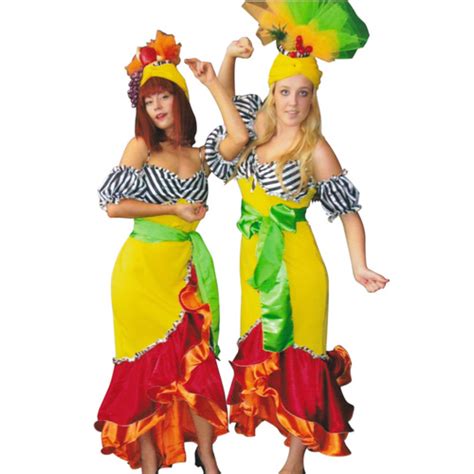 Brazilian Carmen Miranda Carnivale Yellow Hire Costume