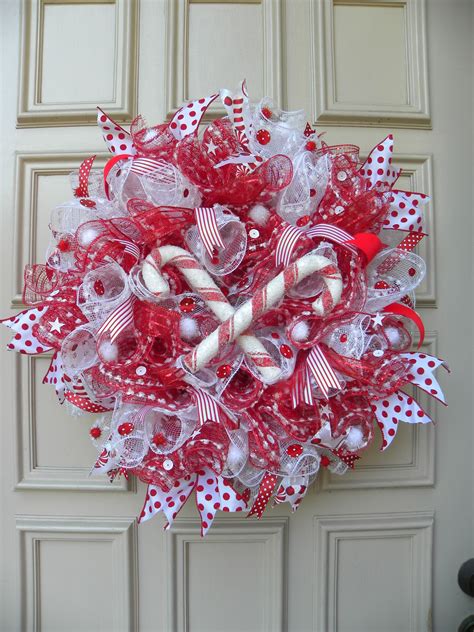 Mesh Christmas Wreath Deco Mesh Christmas Wreaths Christmas Mesh