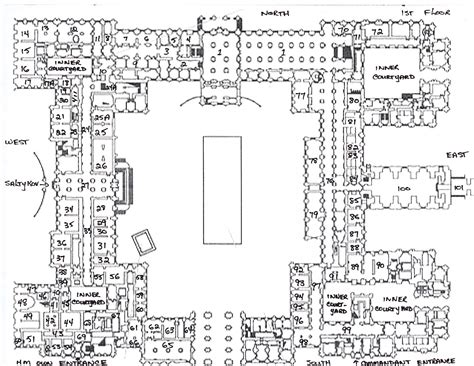 Winter Palace Research (Зимний дворец): Plan & List of the 1st Floor of the Winter Palace