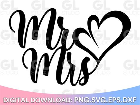 Mr And Mrs Cake Topper Svg Cake Topper Svg Wedding Cake Etsy