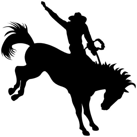 Cowboy Riding A Rodeo Bucking Horse Sticker