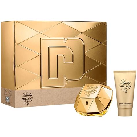 Paco Rabanne Lady Million Gift Set With 50ml EDP Spray And 75ml Body